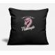 Single Flamingle Black Pillow